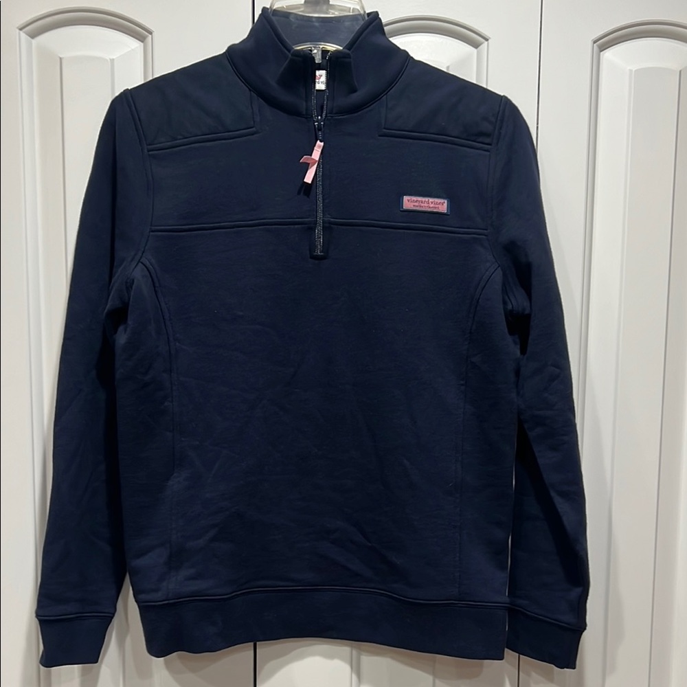 Vineyard Vines Women’s Navy Quarter zip Shep Shirt- Size S